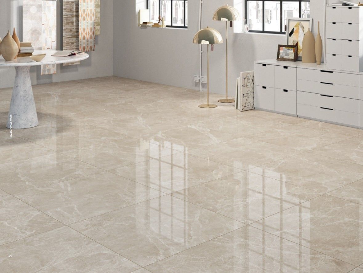 80x80 Cream Marble Effect Large Format